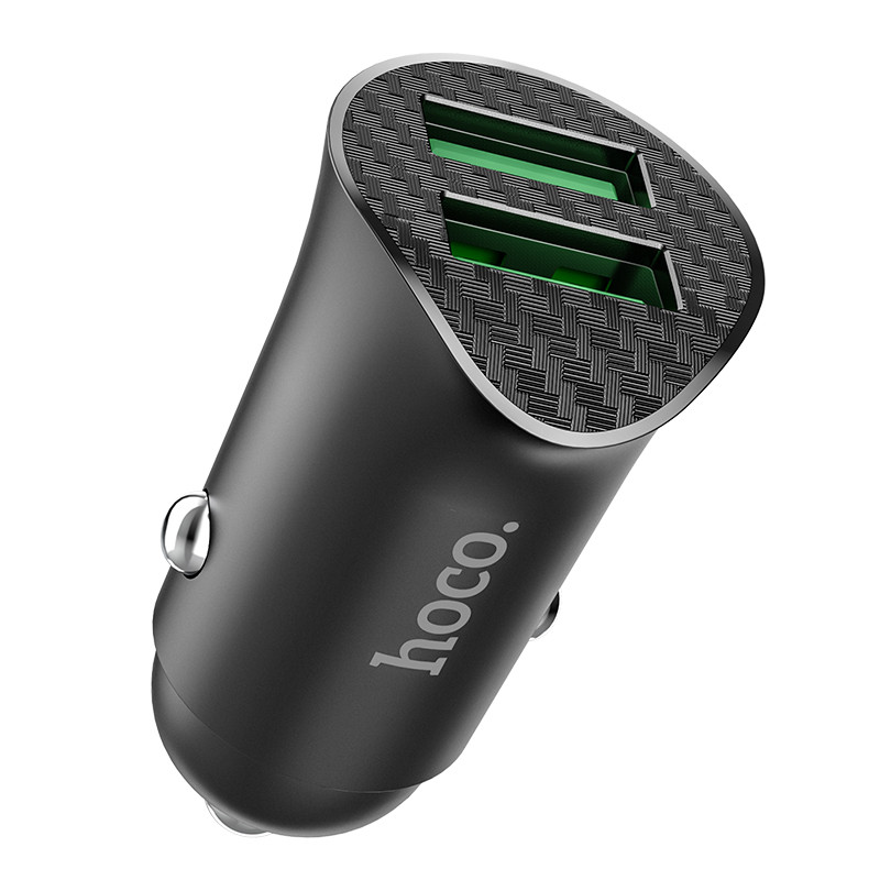 Car Charger Hoco для Z39 Farsighted dual port QC3.0 Black