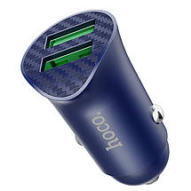 Car Charger Hoco для Z39 Farsighted dual port QC3.0 Blue, фото 5