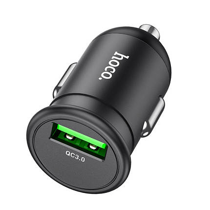 Car Charger Hoco для Z43 Mighty single port QC3.0 Black, фото 1