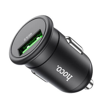 Car Charger Hoco для Z43 Mighty single port QC3.0 Black, фото 3