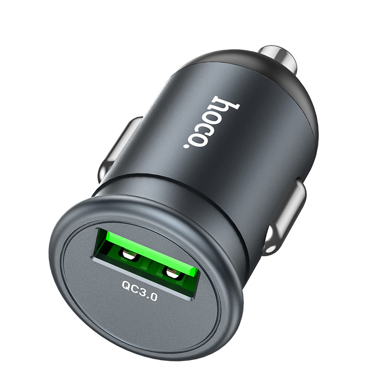 Car Charger Hoco для Z43 Mighty single port QC3.0 Metal gray