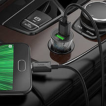 Car Charger Hoco для Z47 Transparent Discovery Edition dual port QC3.0 Transparent Black, фото 4