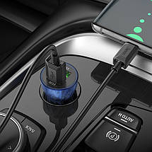 Car Charger Hoco для Z47 Transparent Discovery Edition dual port QC3.0 Transparent Blue, фото 4