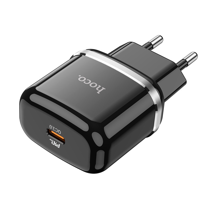 Home Charger Hoco для N24 Victorious single port PD20W charger(EU) Black
