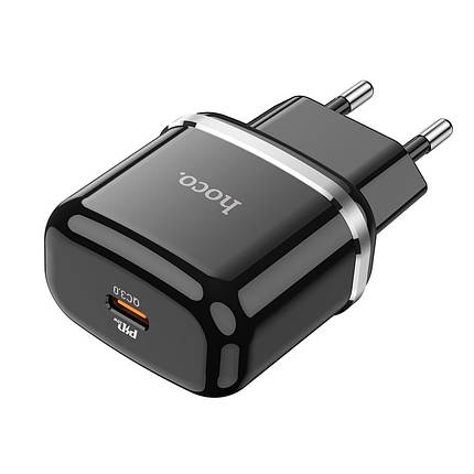 Home Charger Hoco для N24 Victorious single port PD20W charger(EU) Black, фото 1
