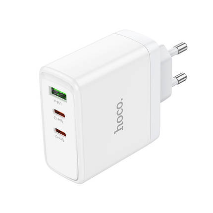 Home Charger Hoco для N30 Glory PD65W three-port(2C1A) fast charger(EU) White, фото 1