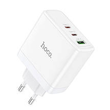 Home Charger Hoco для N30 Glory PD65W three-port(2C1A) fast charger(EU) White, фото 4