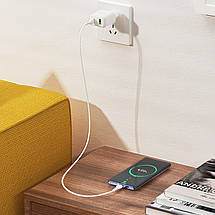 Home Charger Hoco для N5 Favor dual port PD20W+QC3.0 charger(EU) White, фото 3