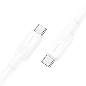 Кабель Hoco для X84 Type-C to Type-C Solid 60W charging data cable (L=1M) White