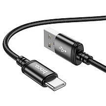 Кабель Hoco X89 Wind charging data cable Type-C (unpackaged) (L=1M), Black, фото 4