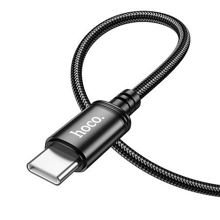 Кабель Hoco X89 Wind charging data cable Type-C (unpackaged) (L=1M), Black, фото 3