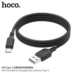 Силіконовий чохол Кабель Hoco для X90 Cool charging data cable for Type-C (L = 1M) Black