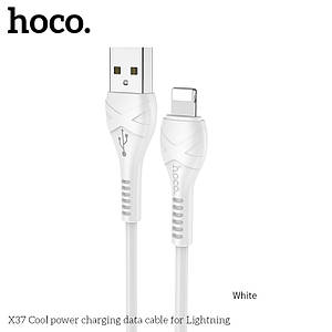 Кабель Hoco для X37 Cool power charging data cable for iP (L=1M) White