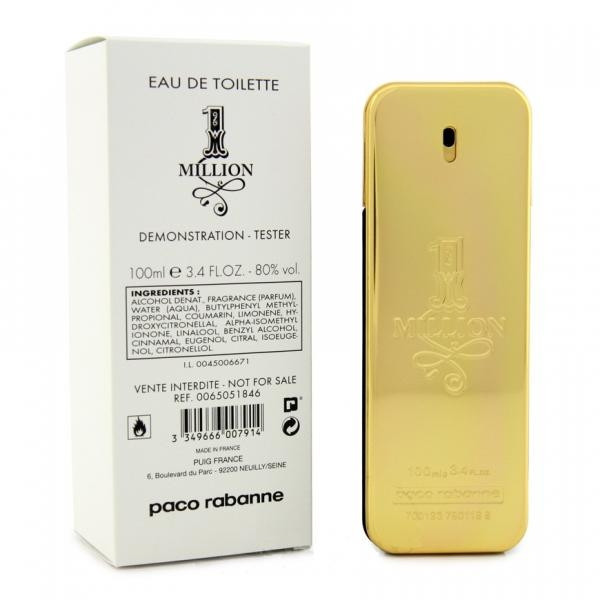 Paco Rabanne 1 Million (Пако Рабанн 1 Мільйон) TESTER, 100 мл (Дефект флакону!)