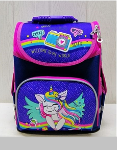 Шкільний рюкзак для дівчинки на 1-2 клас Єдиноріжок