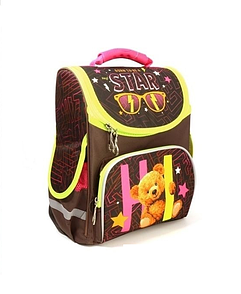 Шкільний рюкзак для дівчинки на 1-2 клас ведмежатко