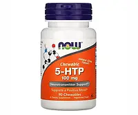 5-HTP 5-Гидрокситриптофан NOW Foods (5-HTP) 100 мг 90 жевательных таблеток с цитрусовым вкусом