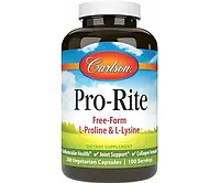 L- пролин L- лизин Carlson Labs (Pro-Rite & Lysine) 500 мг/500 мг 200 капсул