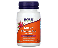 MK-7 Витамин K-2 NOW Foods (MK-7 Vitamin K-2) 100 мкг 60 шт