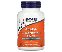 Ацетил-Л-карнитин NOW Foods (Acetyl-L-Carnitine) 500 мг 100 шт