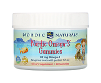 Рыбий жир для детей Nordic Naturals (Nordic Omega-3 Gummies) 82 мг со вкусом мандарина 60 шт