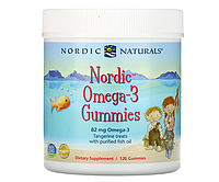 Рыбий жир для детей Nordic Naturals (Nordic Omega-3 Gummies) 82 мг со вкусом мандарина 120 шт