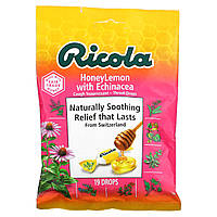 Ricola, HoneyLemon, средство от кашля с эхинацеей, 19 драже в Украине