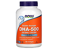 Рыбий жир, двойная сила NOW Foods (DHA-500) 180 шт