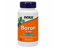 Бор NOW Foods (Boron) 3000 мкг 100 шт.