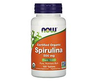 Спирулина органическая NOW Foods (Spirulina Organic) 500 мг 100 шт