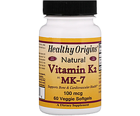 Витамин K2 в форме MK7 Healthy Origins (Vitamin K2 as MK-7) 100 мкг 60 шт