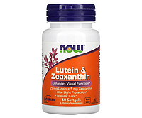 Лютеин с зеаксантином NOW Foods (Lutein with Zeaxanthin) 25 мг/5 мг 60 капсул