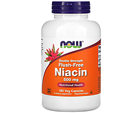 Витамин В3 ниацин с инозитолом NOW Foods (Niacin) 500 мг/135 мг 180 шт