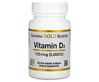 Витамин Д3 California Gold Nutrition (Vitamin D3) 5000 МЕ 90 шт