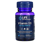 Витамин Д3 Life Extension (Vitamin D3) 5000 МЕ 60 капсул