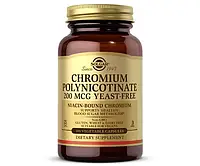 Хром полиникотинат без дрожжей Solgar (Chromium polynicotinate yeast-free) 200 мкг 100 капсул