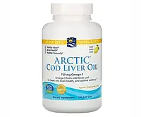 Масло печени арктической трески Nordic Naturals (Arctic cod liver oil) 1000 мг со вкусом лимона 180 шт