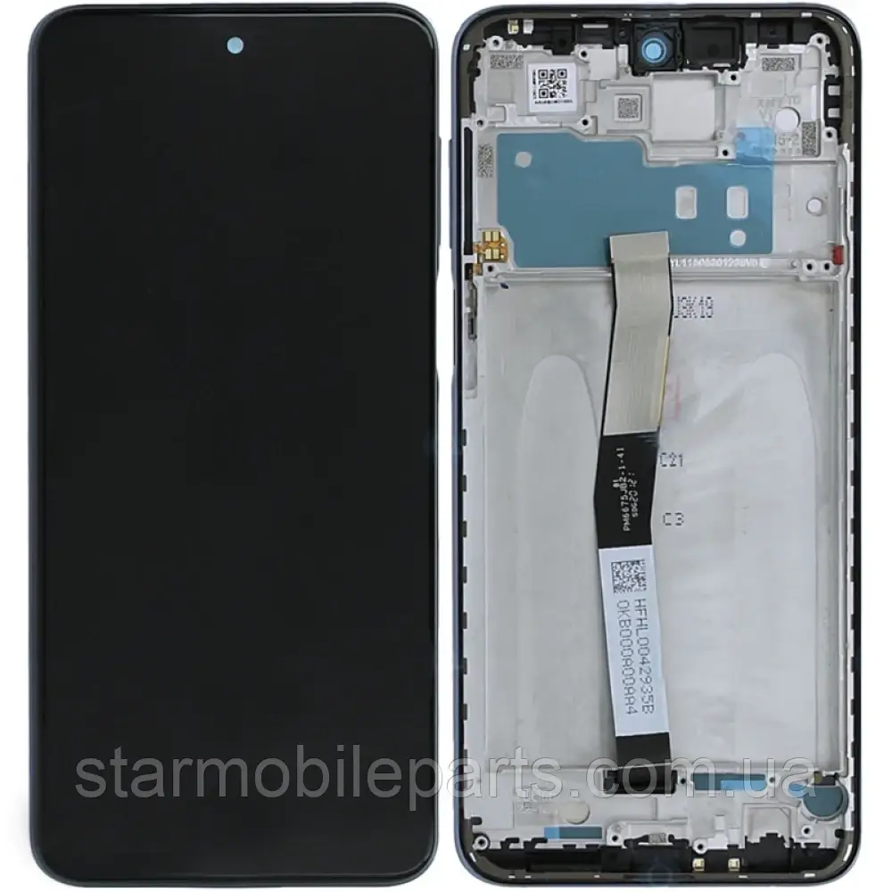 Дисплей Xiaomi RedMi Note 9 l M2003J15SG, M2003J15SS з тачскрином та рамкою, чорний | модуль, фото 1