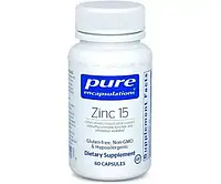 Цинк Pure Encapsulations (Zinc) 15 мг 60 шт