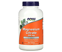 Цитрат магния NOW Foods (Magnesium Citrate) 200 мг 250 шт