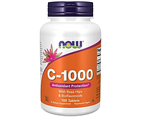 Витамин С-1000 c шиповником + биофлавоноиды NOW Foods (Vitamiv C-1000) 100 шт