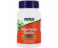 Чеснок NOW Foods (Odorless Garlic) 100 шт