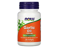 Чесночное масло NOW Foods (Garlic Oil) 1500 мг 100 шт