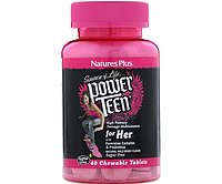 Витамины для девочек-подростков Natures Plus (Power Teen For Her) 60 жевательных таблеток с ягодным вкусом