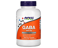 ГАМК NOW Foods (Гамма-аминомасляная кислота) (GABA) 500 мг 200 шт