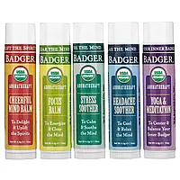 Badger Company, Aromatherapy Travel Kit, 5 Pack, .15 oz (4.3 g) Each