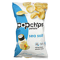 Popchips, Картофельные чипсы, Морская соль, 5 унций (142 г) в Украине