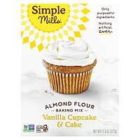 Simple Mills, Naturally Gluten-Free, Almond Flour Mix, Vanilla Cupcake & Cake , 11.5 oz (327 g) в Украине