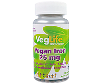 Железо растительного происхождения VegLife (Vegan Iron) 25 мг 100 таблеток