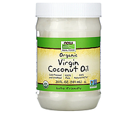 Органічна натуральна кокосова олія NOW Foods (Organic Virgim Coconut Oil) 591 мл